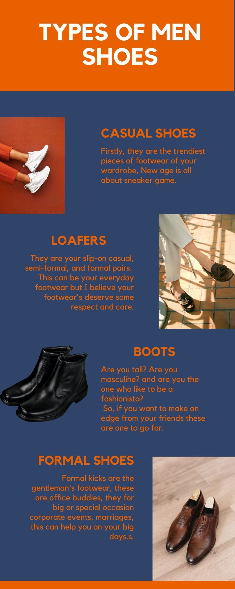 Types of men shoes