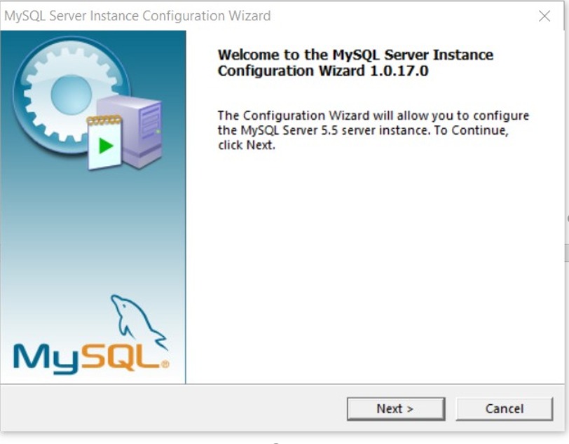 MYSQL server Instance Configuration Wizard
