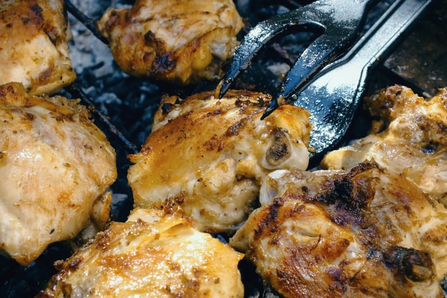 Delicious juicy chicken breast is a good option to get lean protein for your diet plan to gain muscle.
