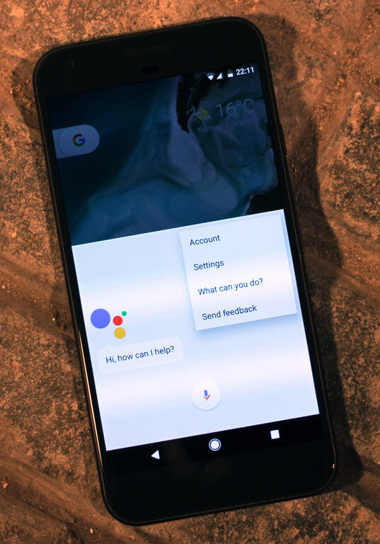 google assistant in a smartphone image
