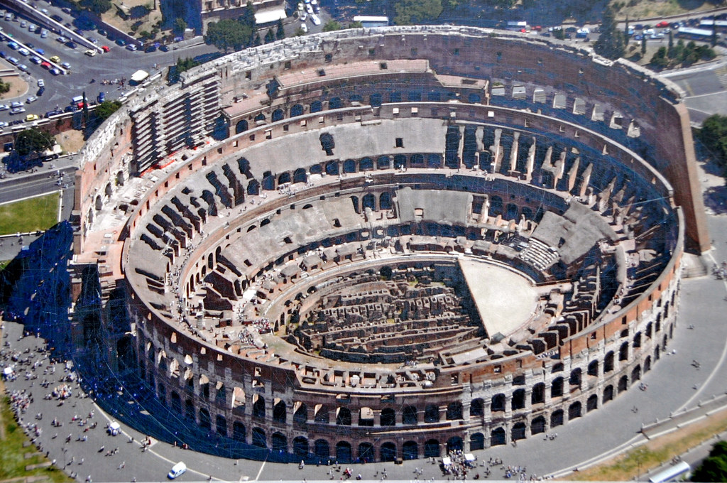 top view of the colosseum