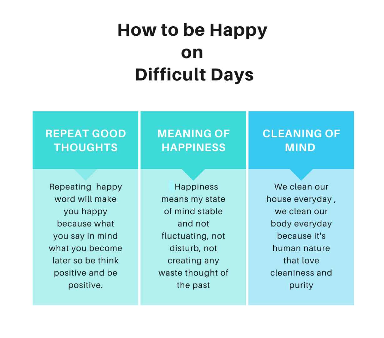 How to be Happy on Difficult Days