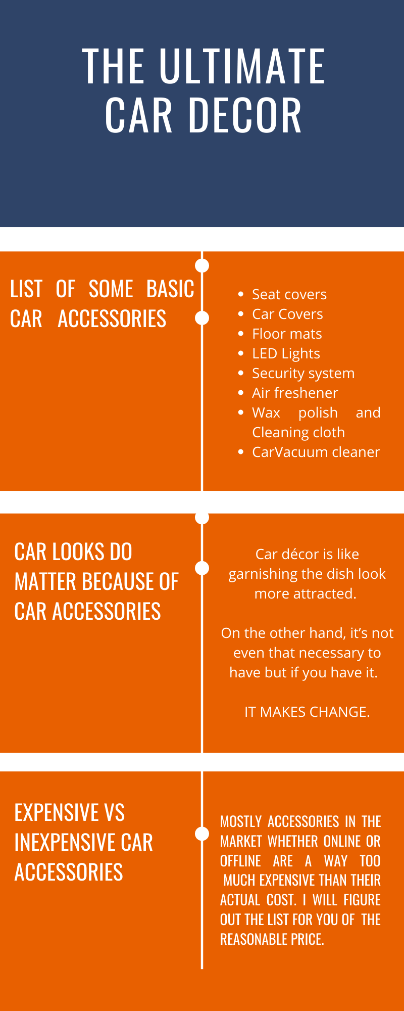 car accessories info graphics