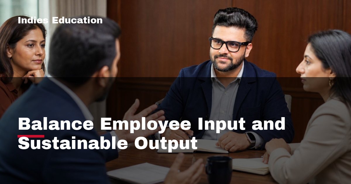 Featured image for Balance Employee Input and Sustainable Output
