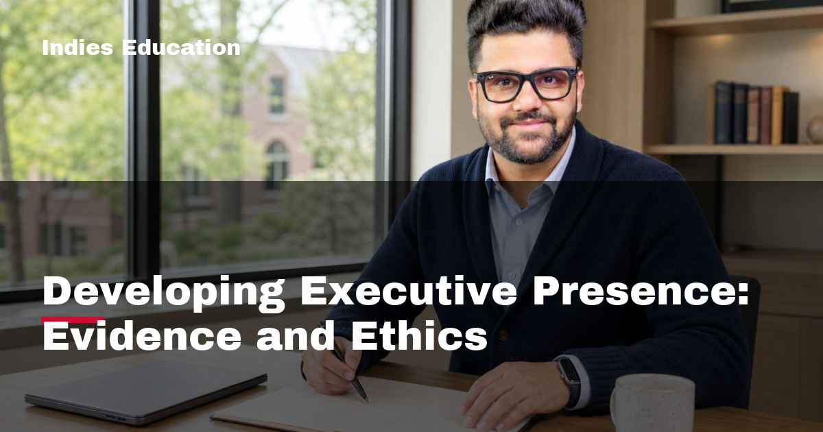 Featured image for Developing Executive Presence: Evidence and Ethics