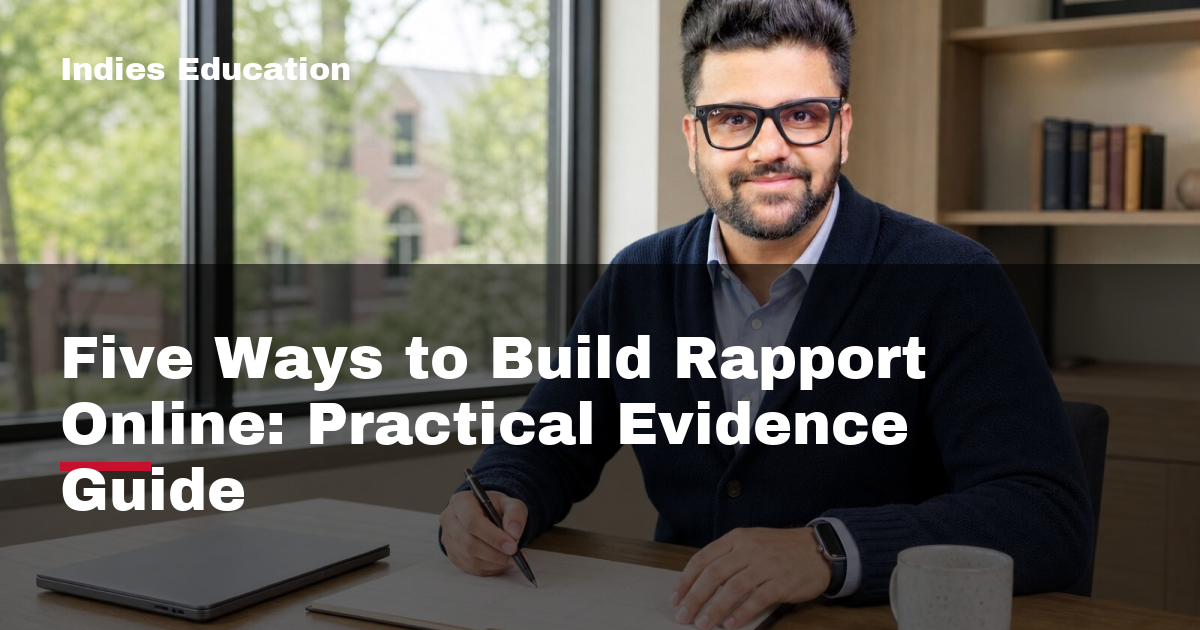 Featured image for Five Ways to Build Rapport Online: Practical Evidence Guide