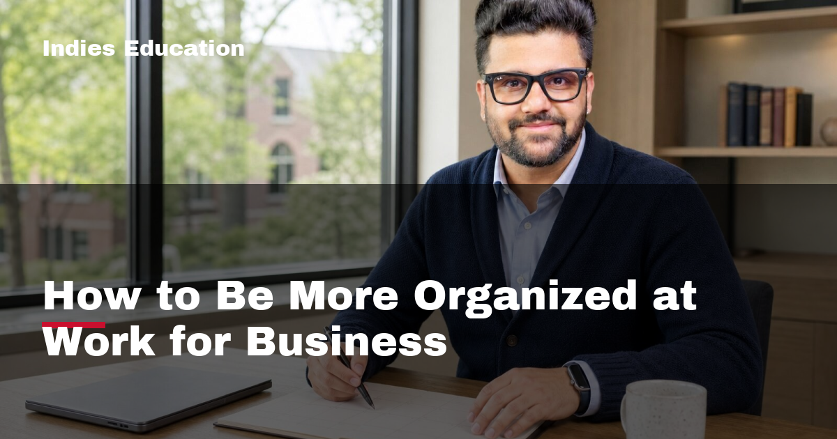 Featured image for How to Be More Organized at Work for Business