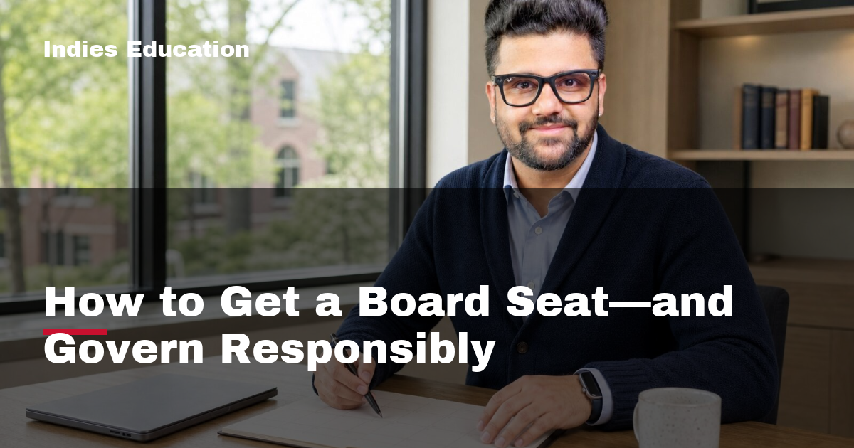 Featured image for How to Get a Board Seat—and Govern Responsibly
