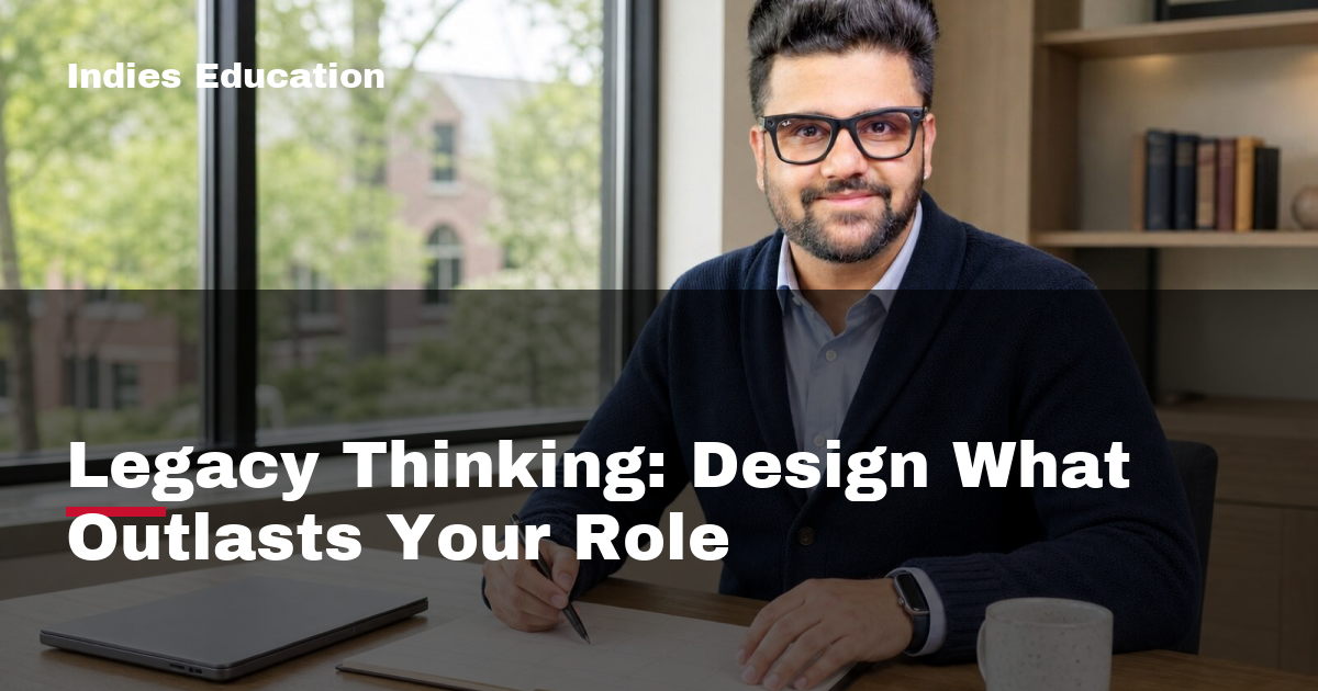 Featured image for Legacy Thinking: Design What Outlasts Your Role