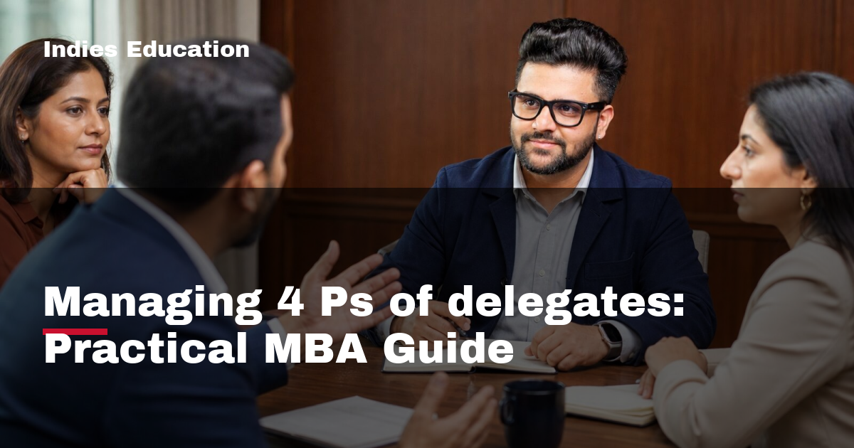 Featured image for Managing 4 Ps of delegates: Practical MBA Guide