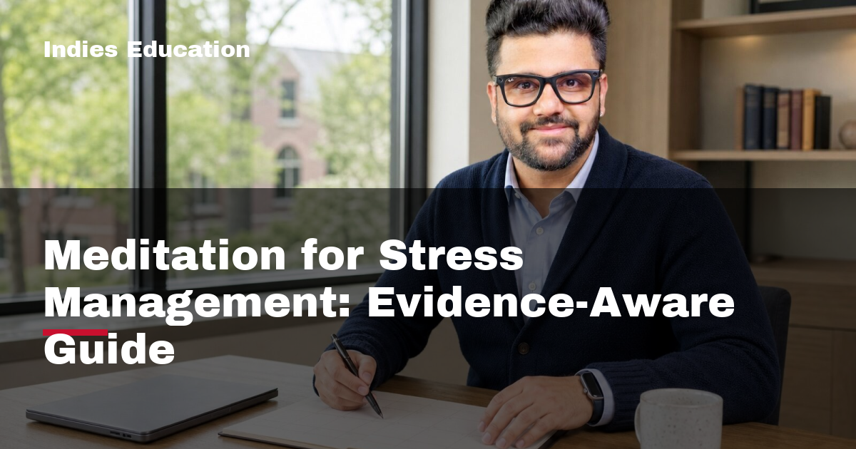 Featured image for Meditation for Stress Management: Evidence-Aware Guide