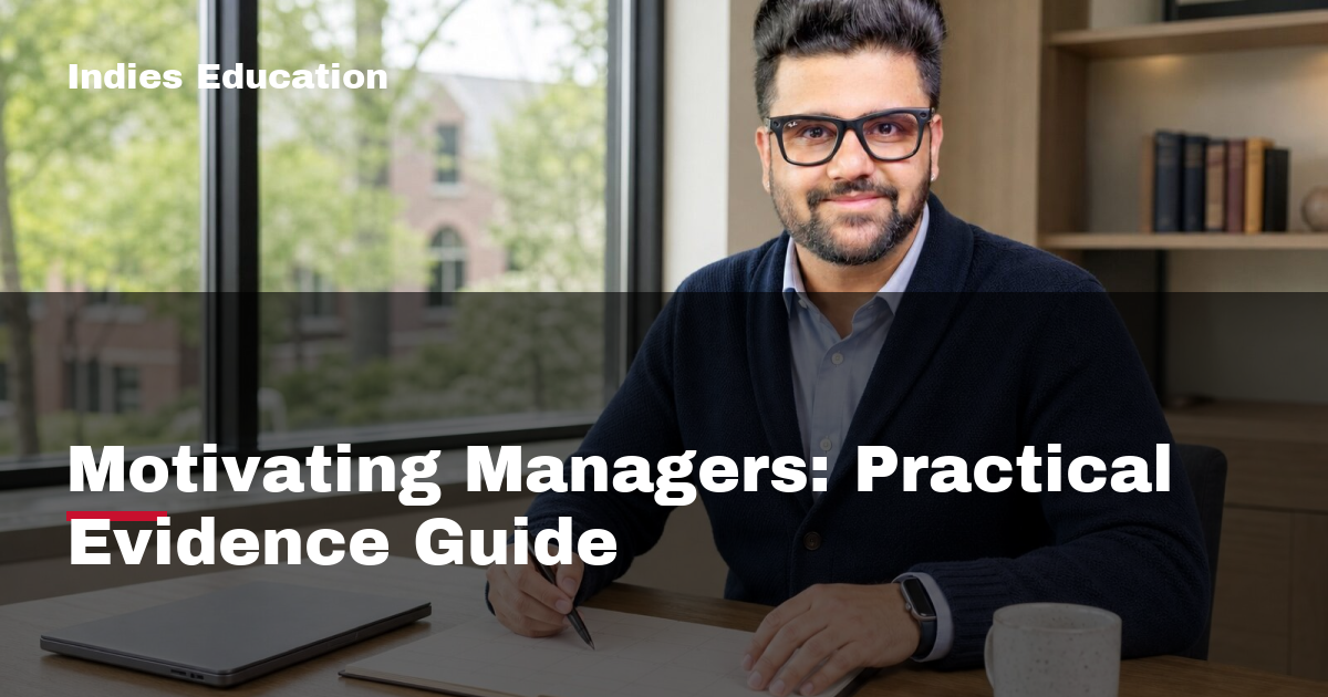 Featured image for Motivating Managers: Practical Evidence Guide