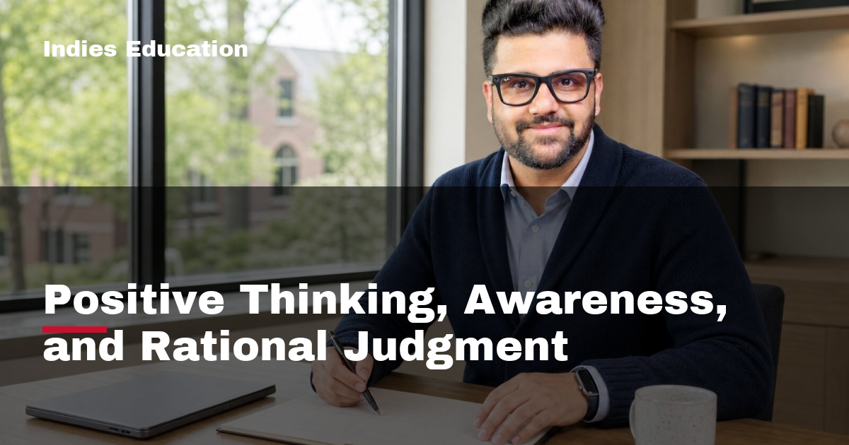 Featured image for Positive Thinking, Awareness, and Rational Judgment