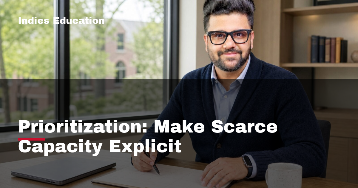 Featured image for Prioritization: Make Scarce Capacity Explicit