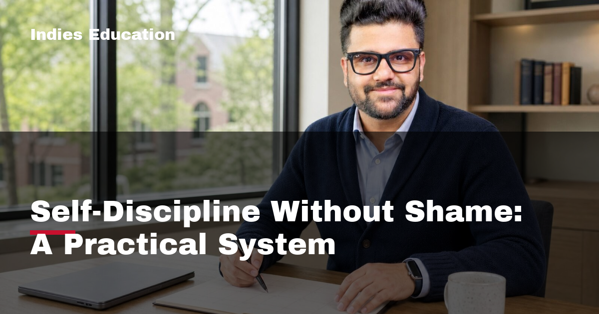 Featured image for Self-Discipline Without Shame: A Practical System