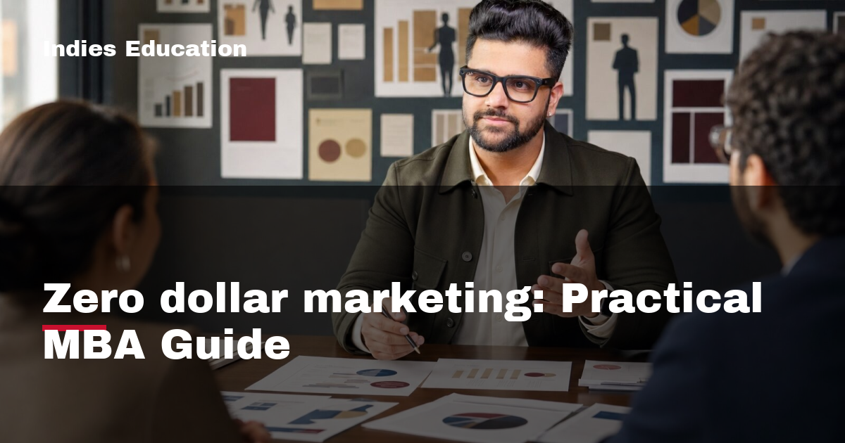 Featured image for Zero dollar marketing: Practical MBA Guide