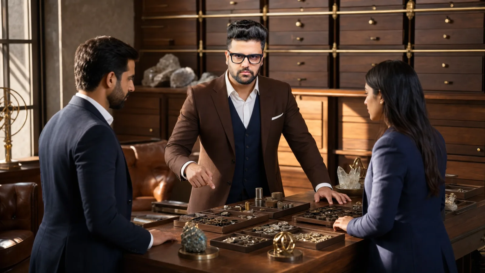 Sahil Khanna coaching a small executive roundtable in a strategy archive for 8 Ways to Improve Your Powers of Observation