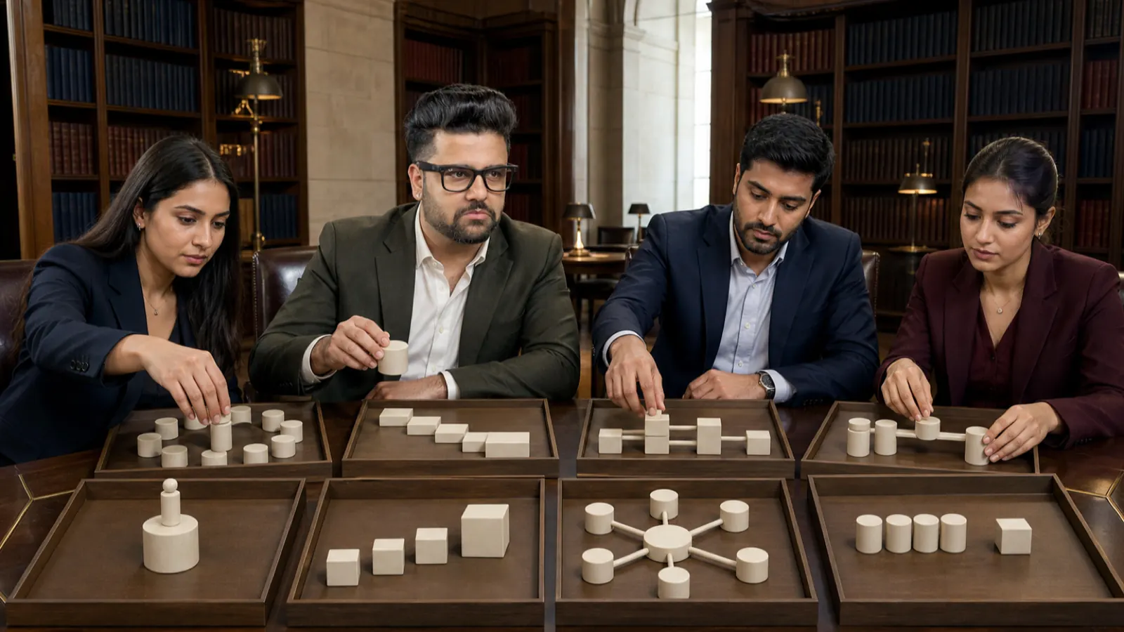 Sahil Khanna coaching a small executive roundtable in a strategy archive for Common management misconceptions