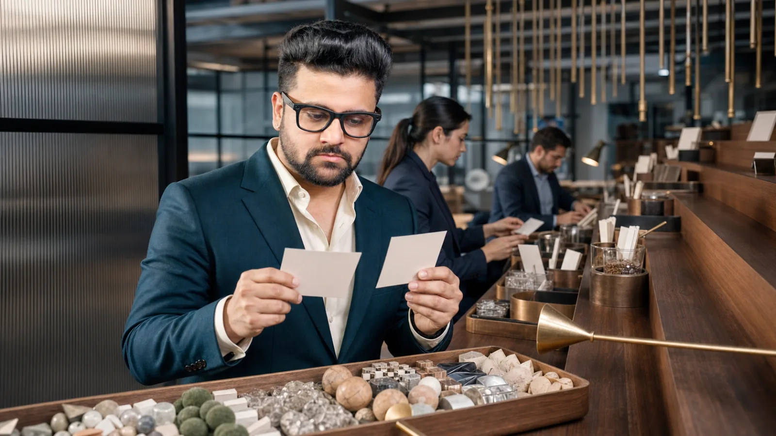 Sahil Khanna comparing unlabeled scenario cards in a market intelligence observatory for Market research