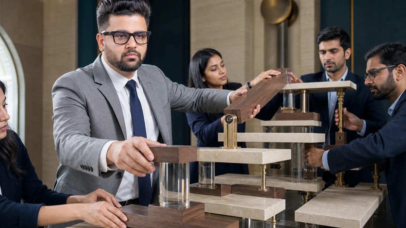 Sahil Khanna comparing unlabeled scenario cards in a market intelligence observatory for Transformational leadership
