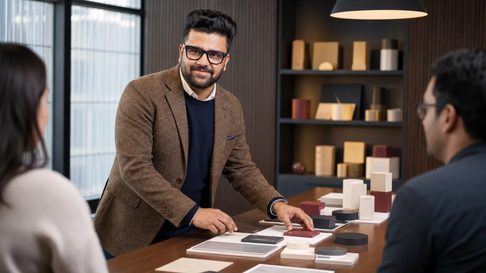 Sahil Khanna facilitating a case discussion in a behavioral research lab for Branding ideas