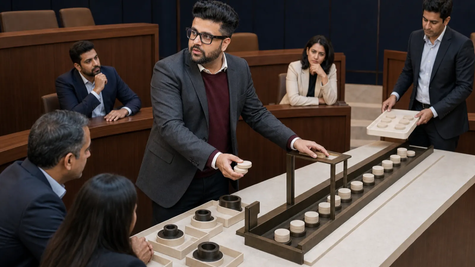 Sahil Khanna facilitating a case discussion in a case-method seminar room for How to Get More Done in Less Time