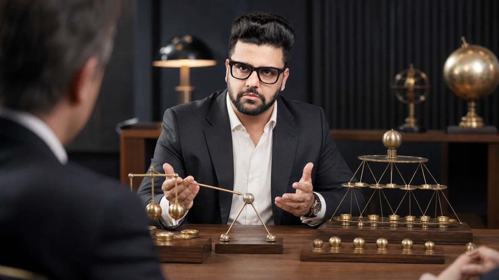 Sahil Khanna facilitating a case discussion in a executive decision lab for The Analytic Hierarchy Process (AHP)