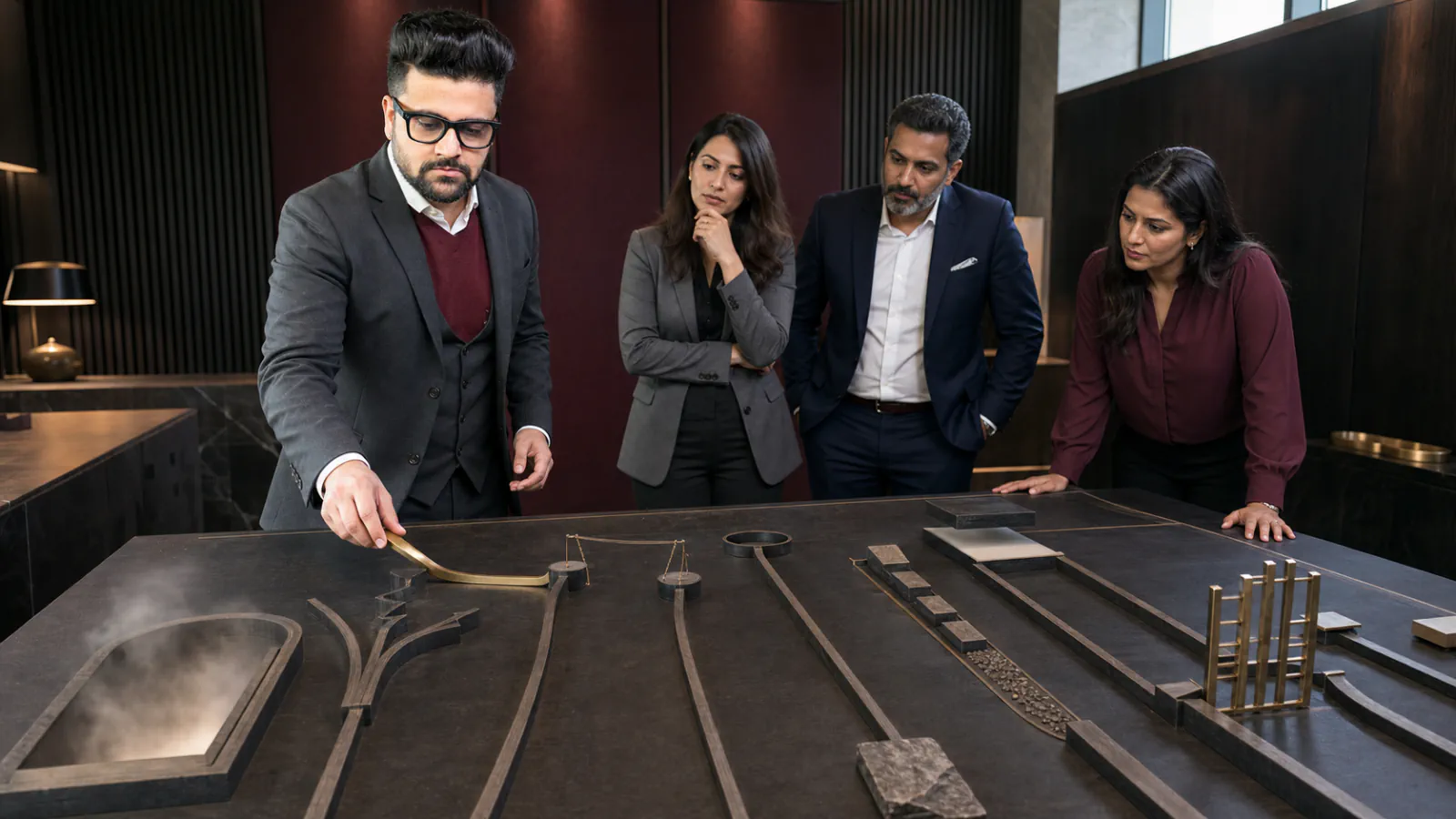 Sahil Khanna facilitating a case discussion in a project war room for Eight Common Goal Setting Mistakes