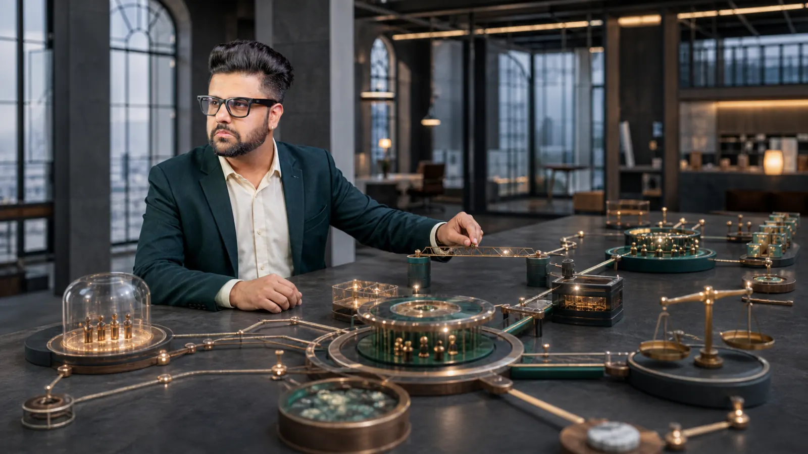 Sahil Khanna organizing research into visual clusters in a behavioral research lab for Internet Marketing