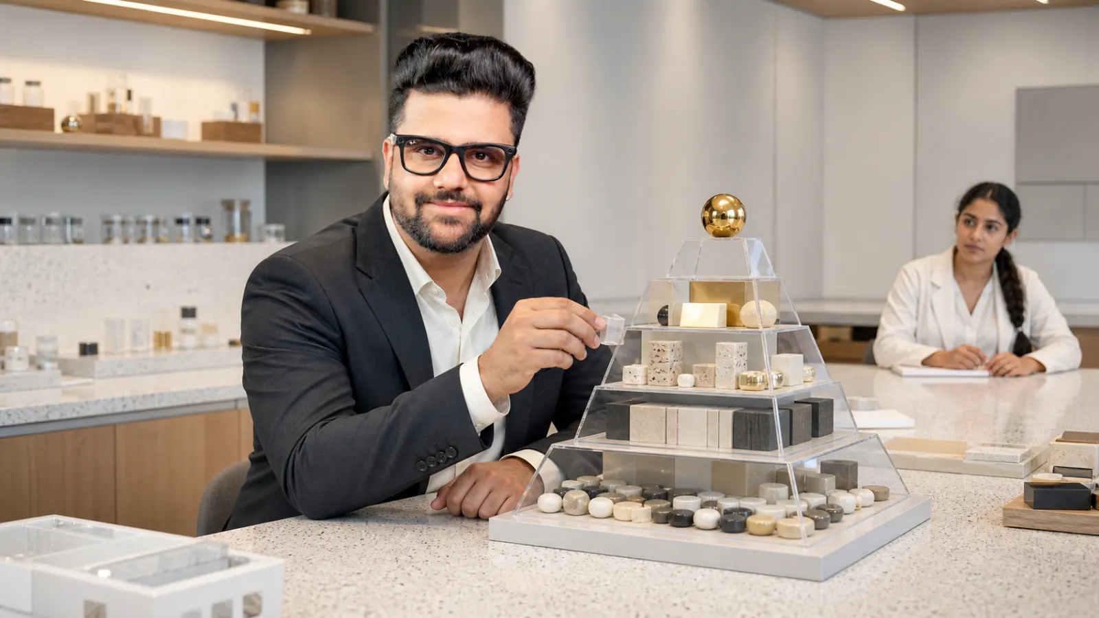 Sahil Khanna organizing research into visual clusters in a behavioral research lab for Keller's brand equity model