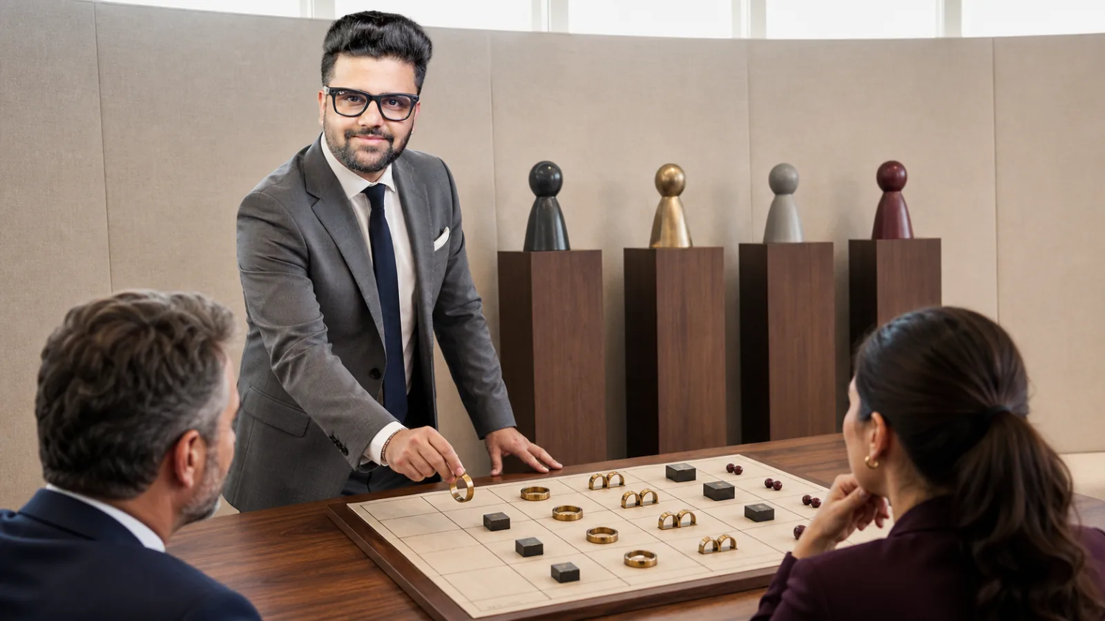 Sahil Khanna organizing research into visual clusters in a customer insight studio for The RACI Matrix
