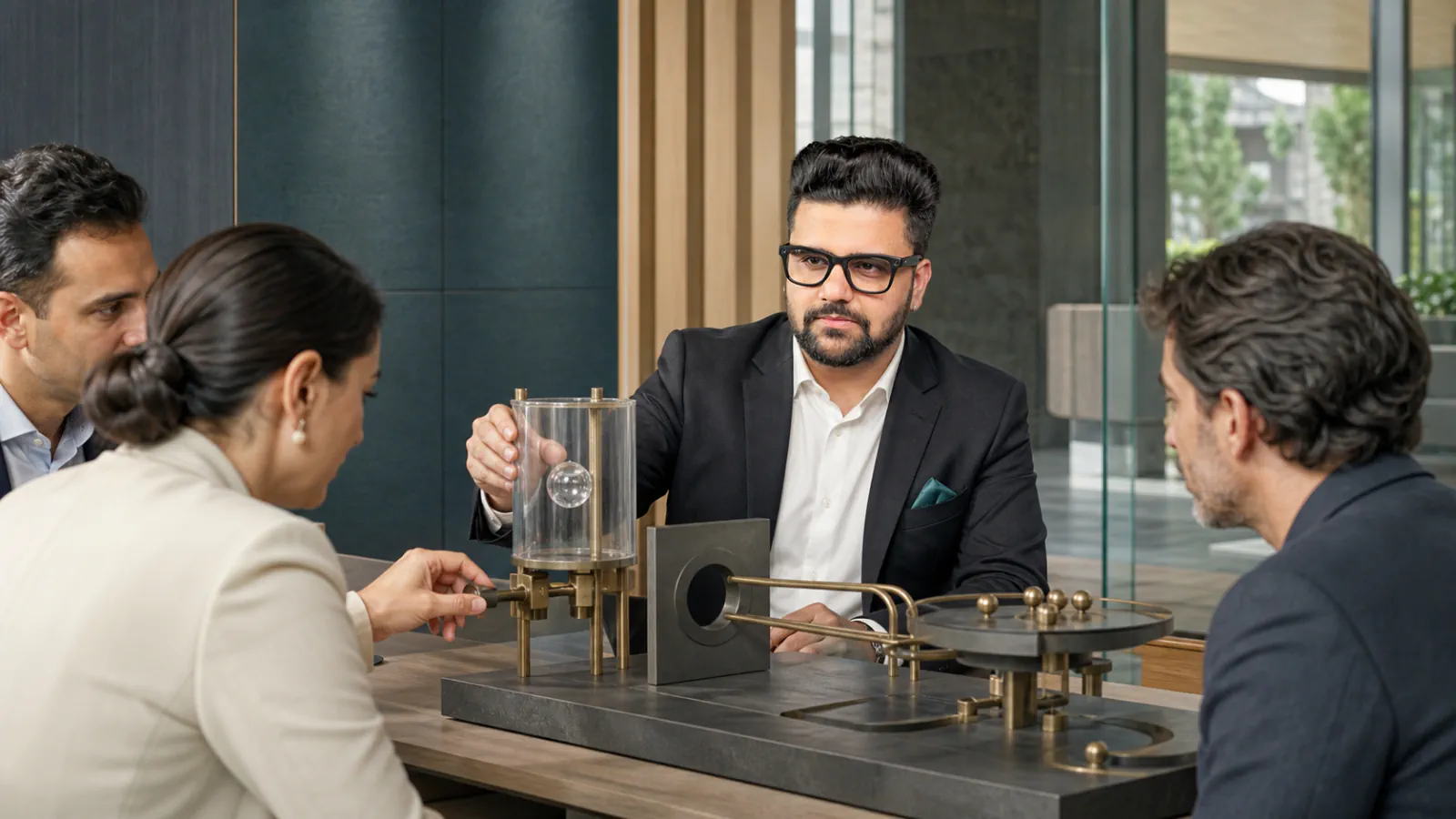 Sahil Khanna organizing research into visual clusters in a project war room for Mindfulness in the Workplace