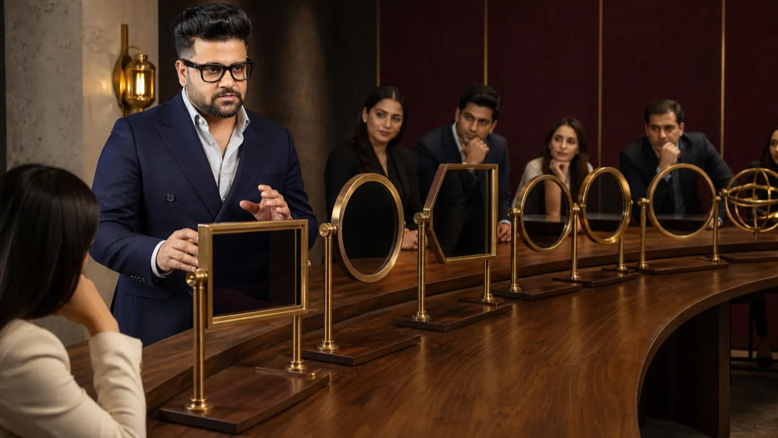 Sahil Khanna testing a physical operating model in a behavioral research lab for The seven transformations of leadership