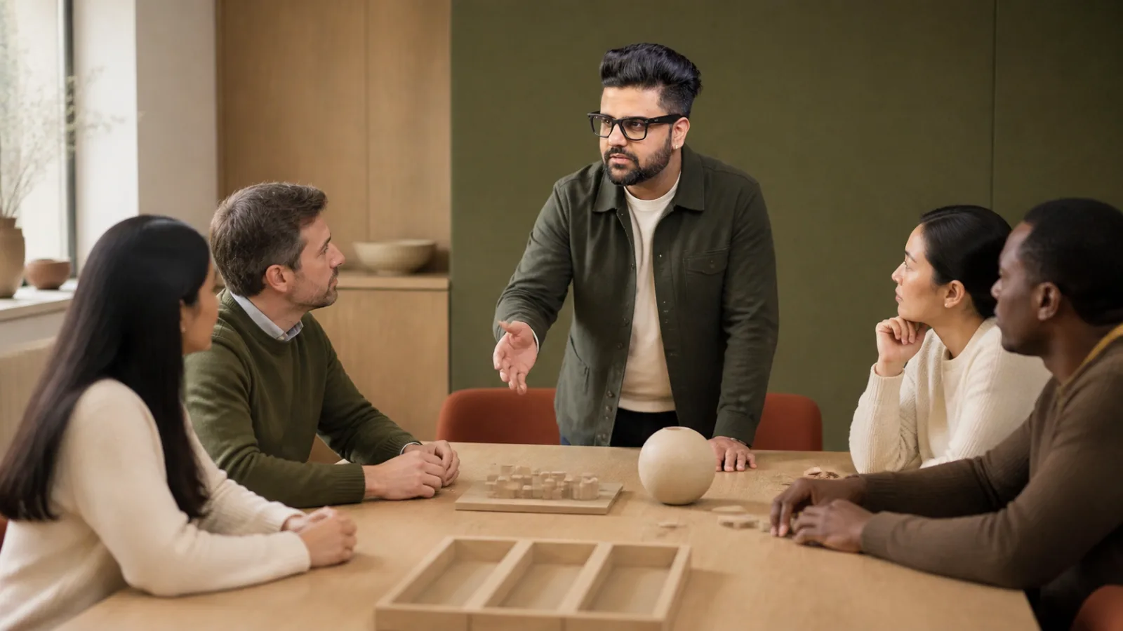 Sahil Khanna testing a physical operating model in a customer insight studio for VAK Learning Styles