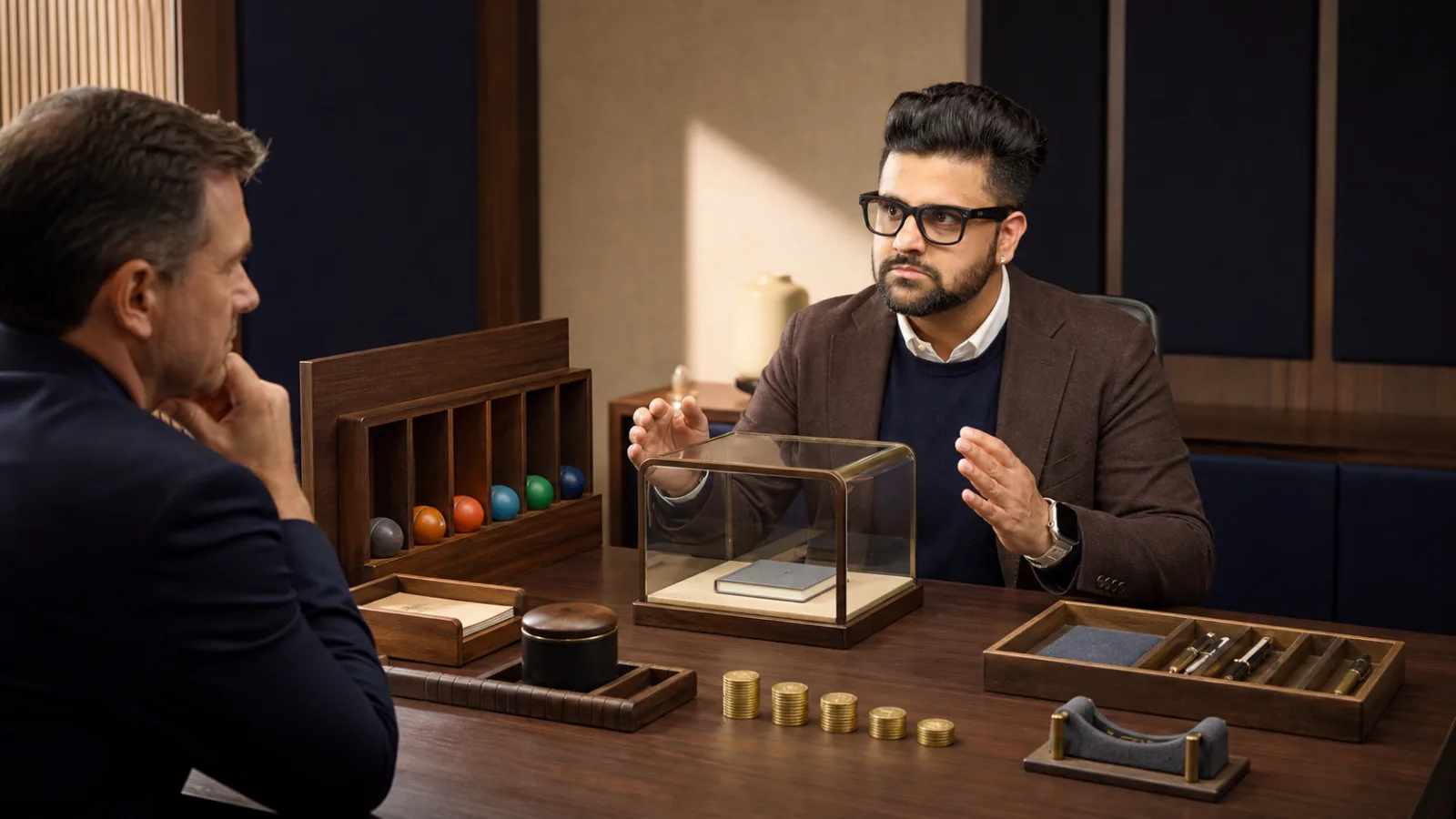Sahil Khanna testing a physical operating model in a executive decision lab for Minimizing Distractions