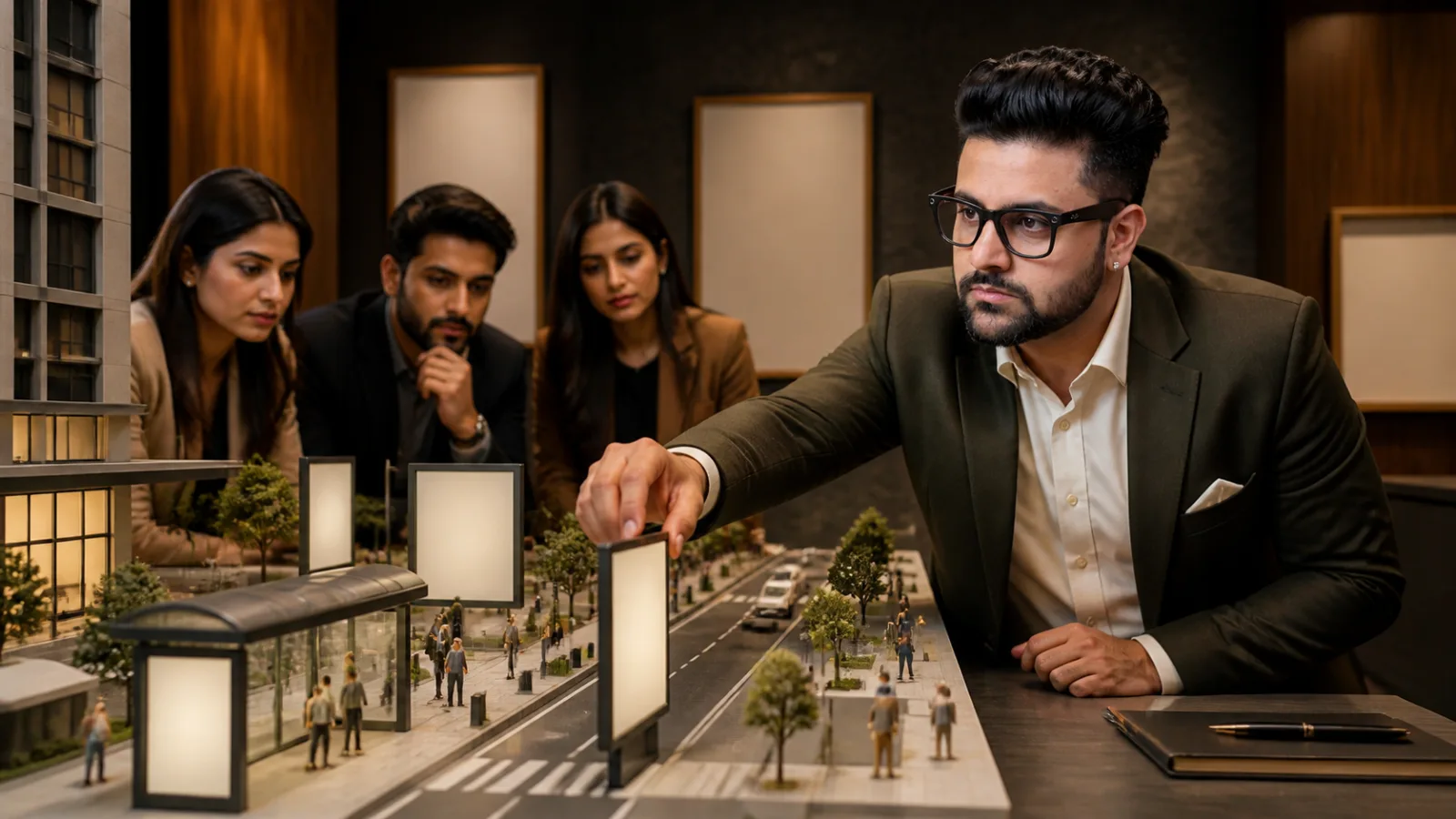 Sahil Khanna testing a physical operating model in a innovation atelier for Outdoor Marketing