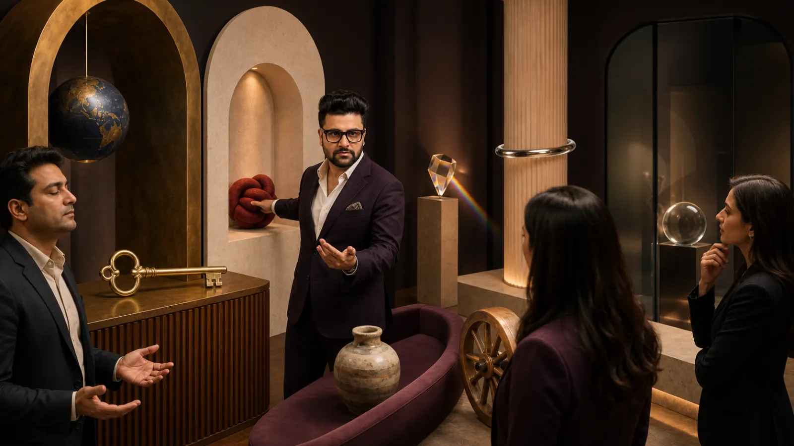 Sahil Khanna testing a physical operating model in a innovation atelier for The Roman Room System