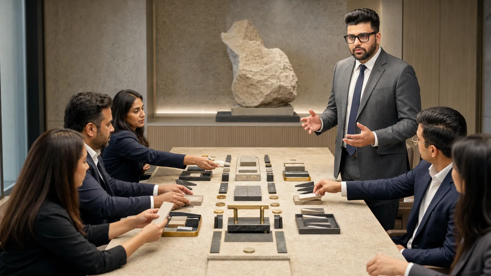 Sahil Khanna testing a physical operating model in a leadership coaching studio for Improving solutions by arguing for and against your options