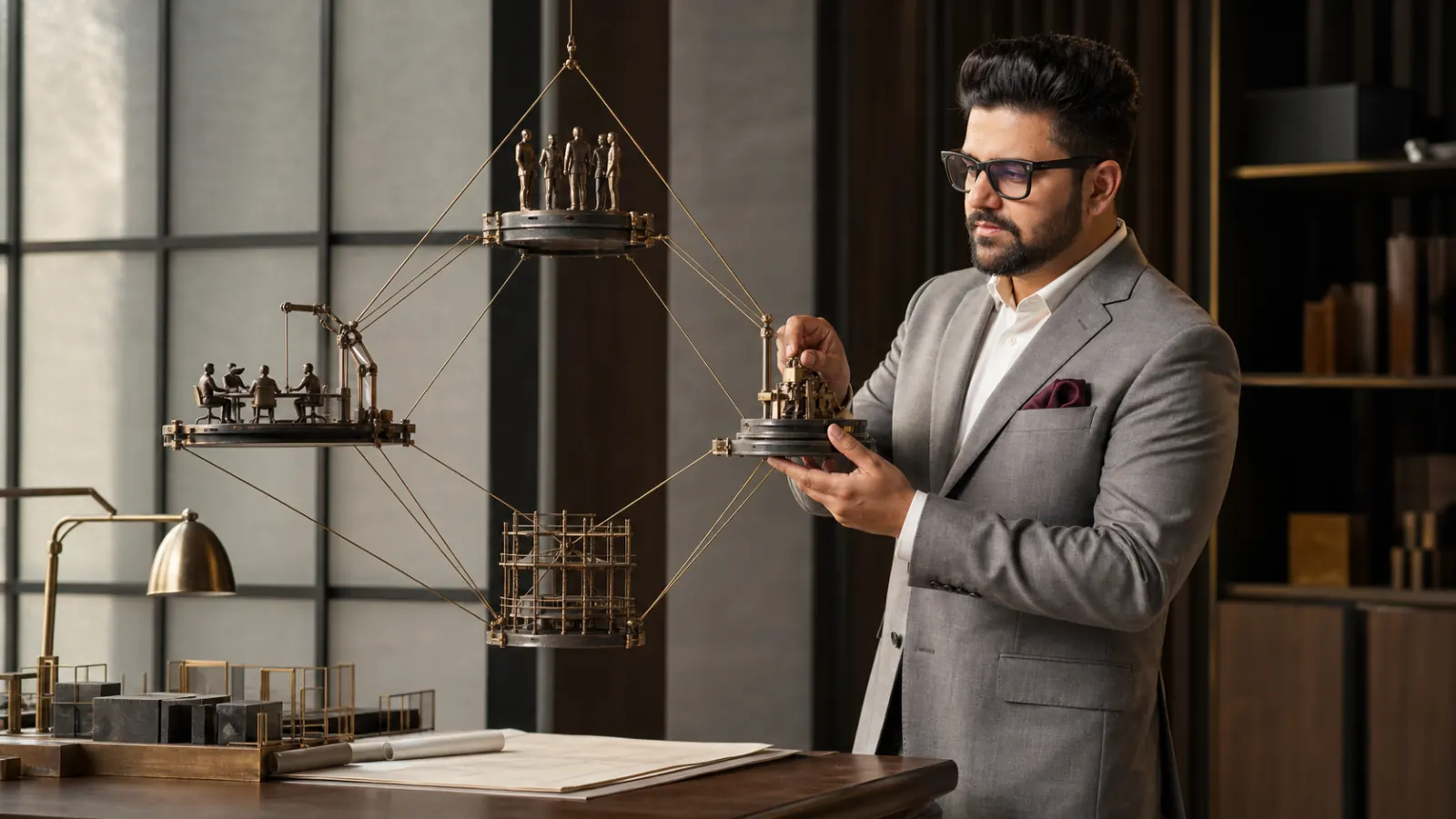 Sahil Khanna testing a physical operating model in a market intelligence observatory for Leavitt's Diamond