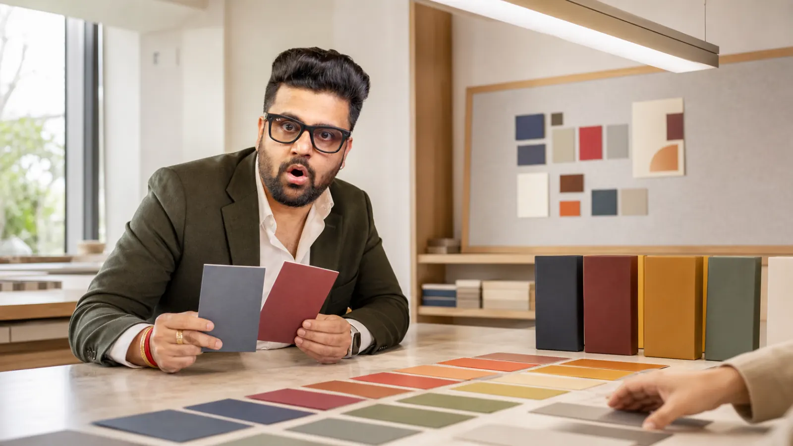 Sahil Khanna testing a physical operating model in a operations simulation room for Color Psychology