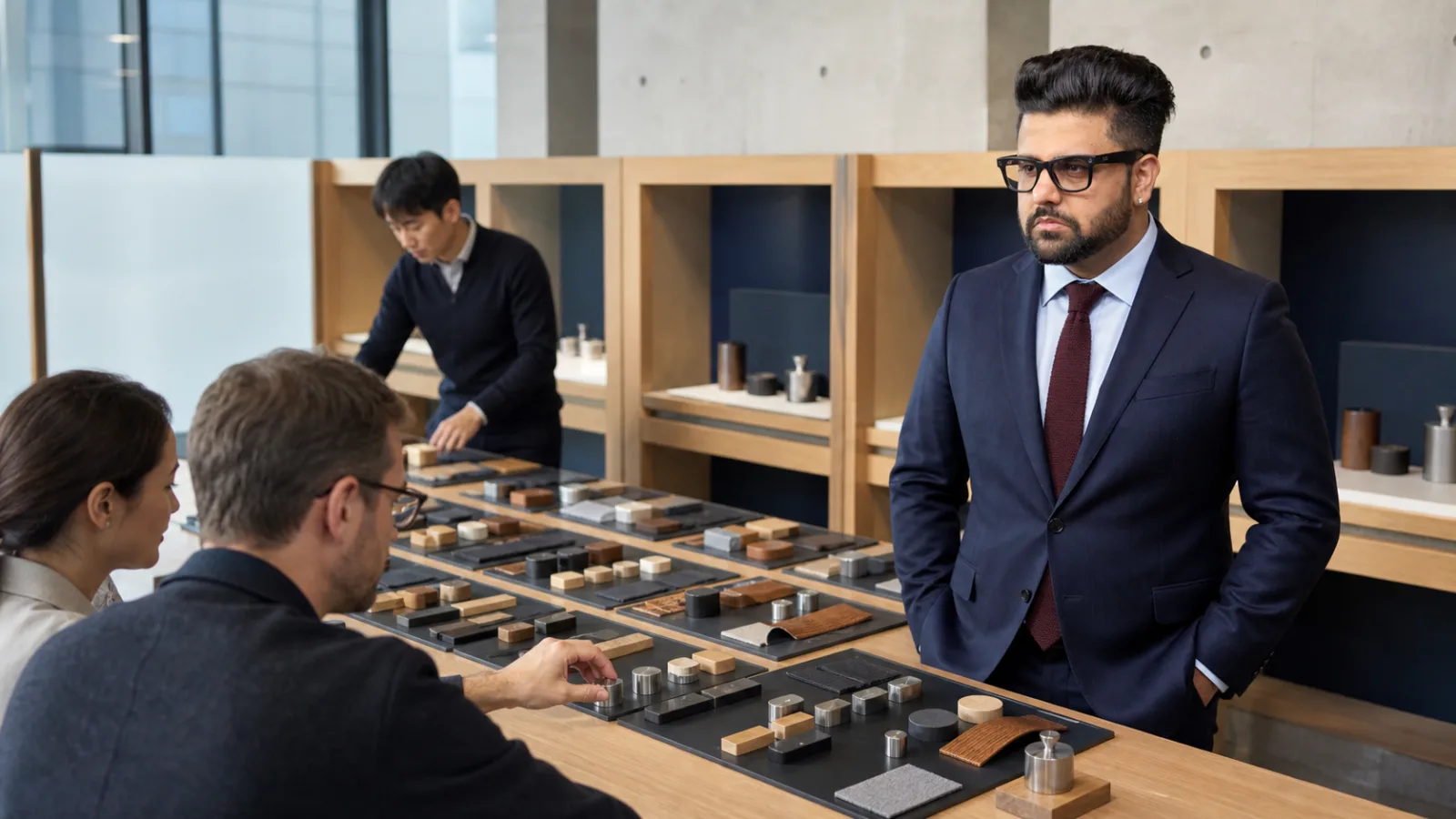 Sahil Khanna testing a physical operating model in a operations simulation room for Conjoint Analysis