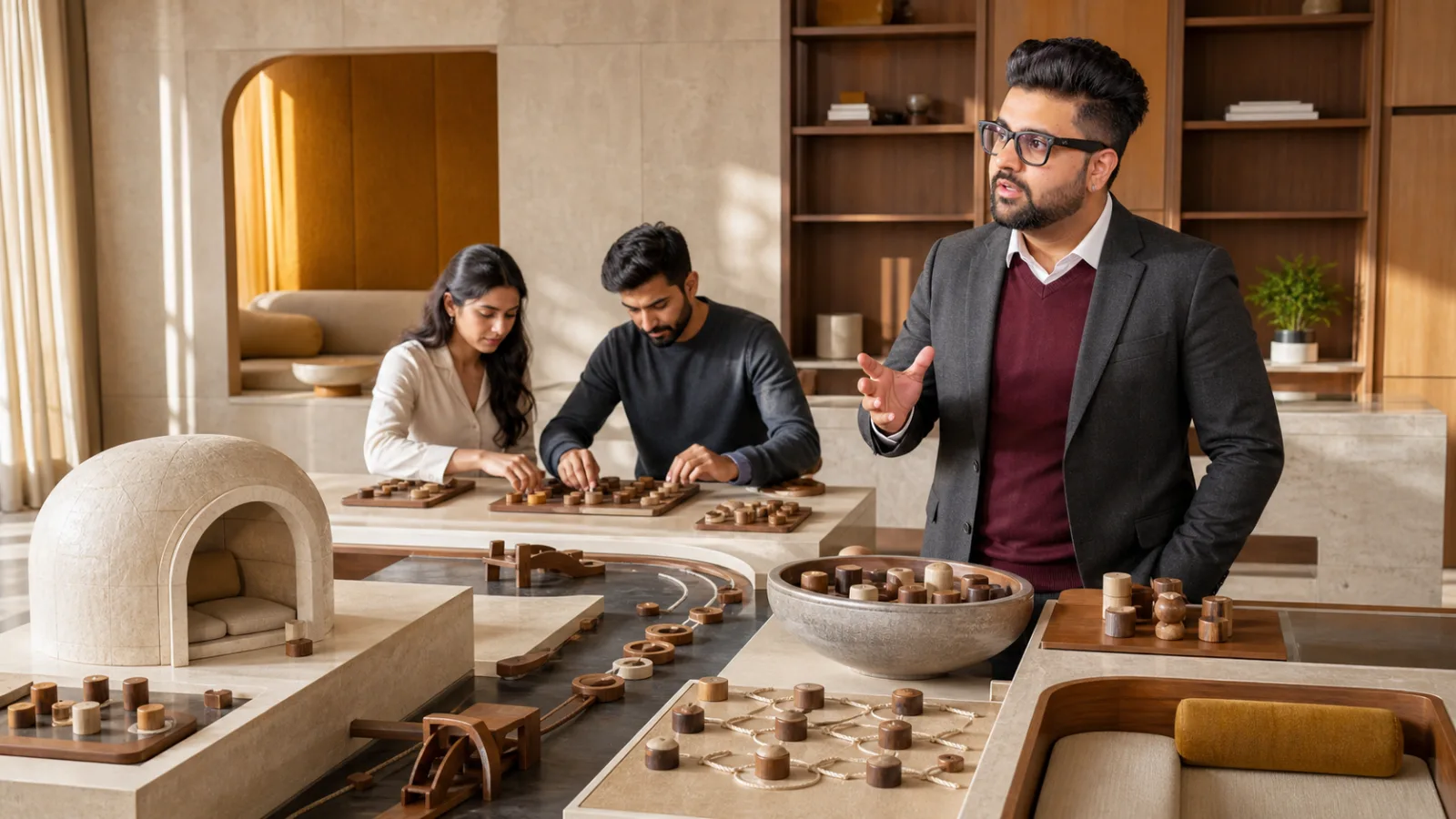 Sahil Khanna testing a physical operating model in a project war room for Five Ways to Boost Your Brain Power